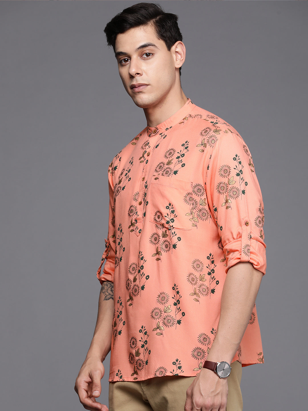 Peach Kurtas  For women,indo era, indoera, kurta set for women, women kurta set, women suit, summer wear for women, festive suit for women, mother's day outfit, dress for mother, mother's day special, kurta set for women, kurta for women, kurta trouser and dupatta